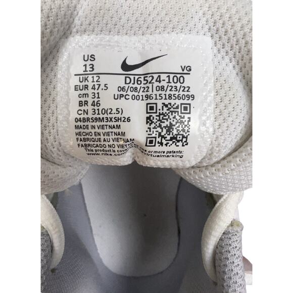 Nike Diamond Fastflex Baseball Cleats White Gray Black Mens 13 - Picture 10 of 11